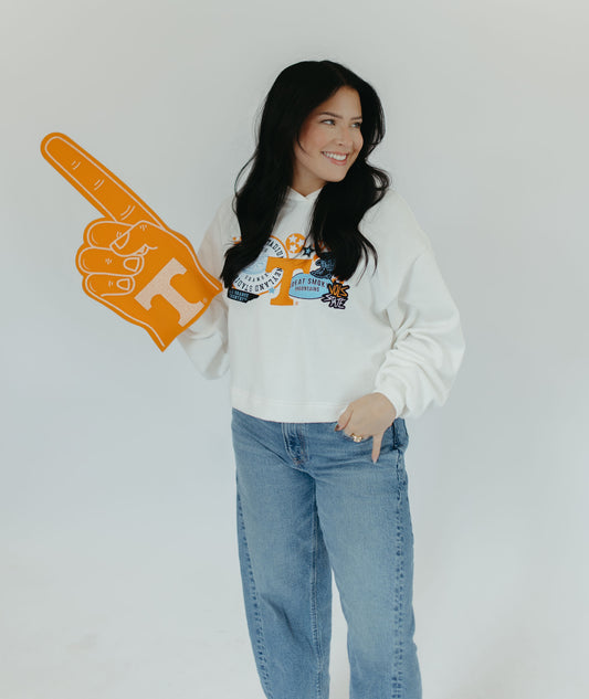 TENNESSEE LAYER PATCH CROP HOODIE