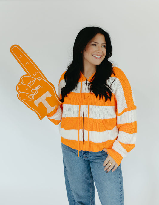 BIG ORANGE ZIP UP HOODIE