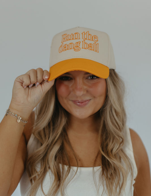 RUN THE BALL VINTAGE TRUCKER HAT