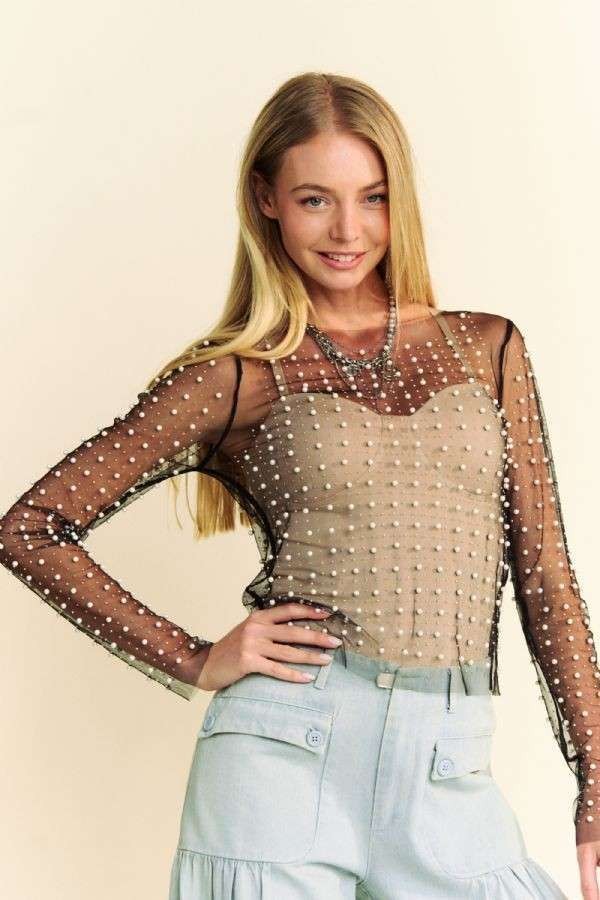 PEARL MESH TOP