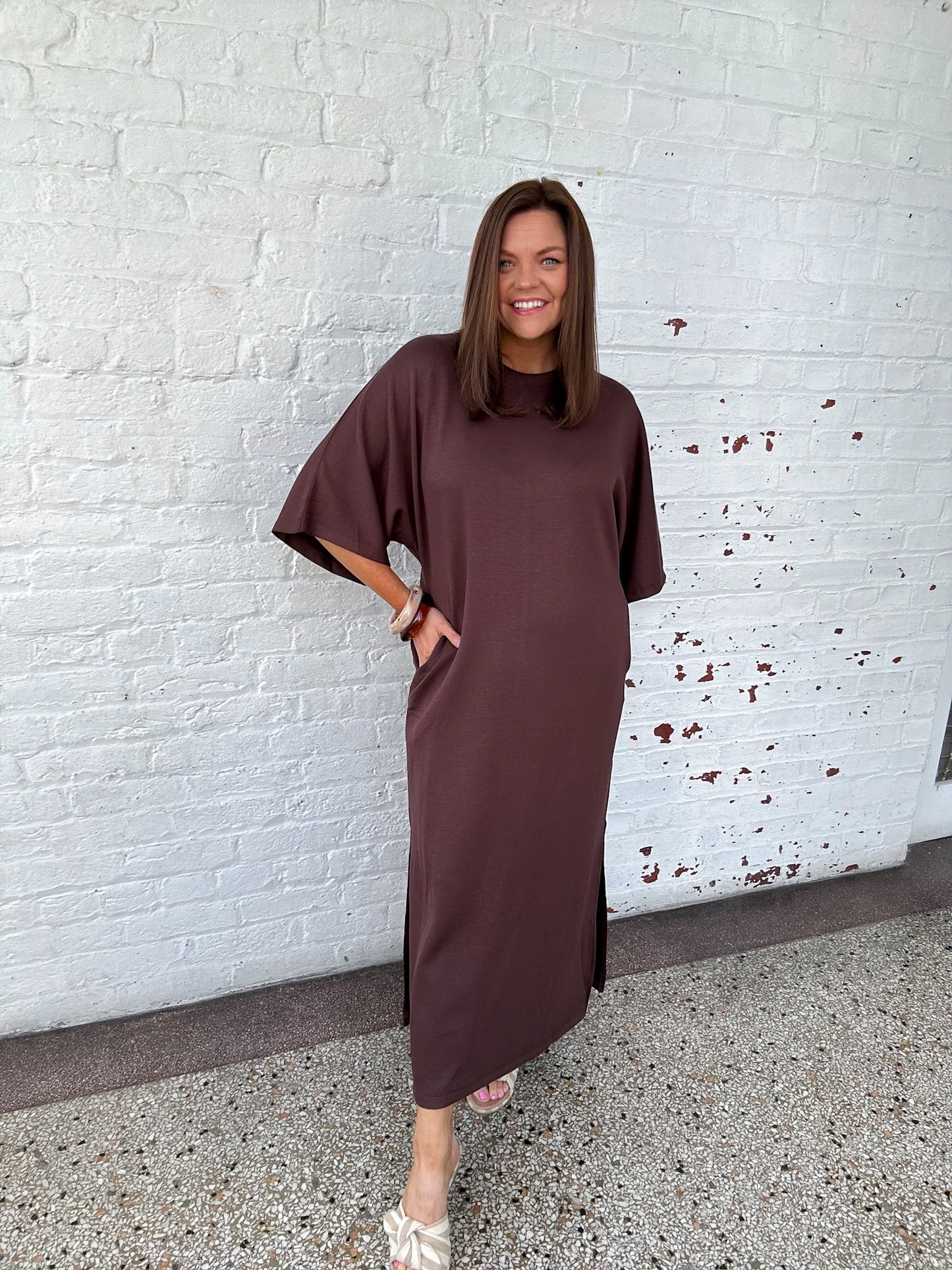 SO LUXE MAXI DRESS - BROWN