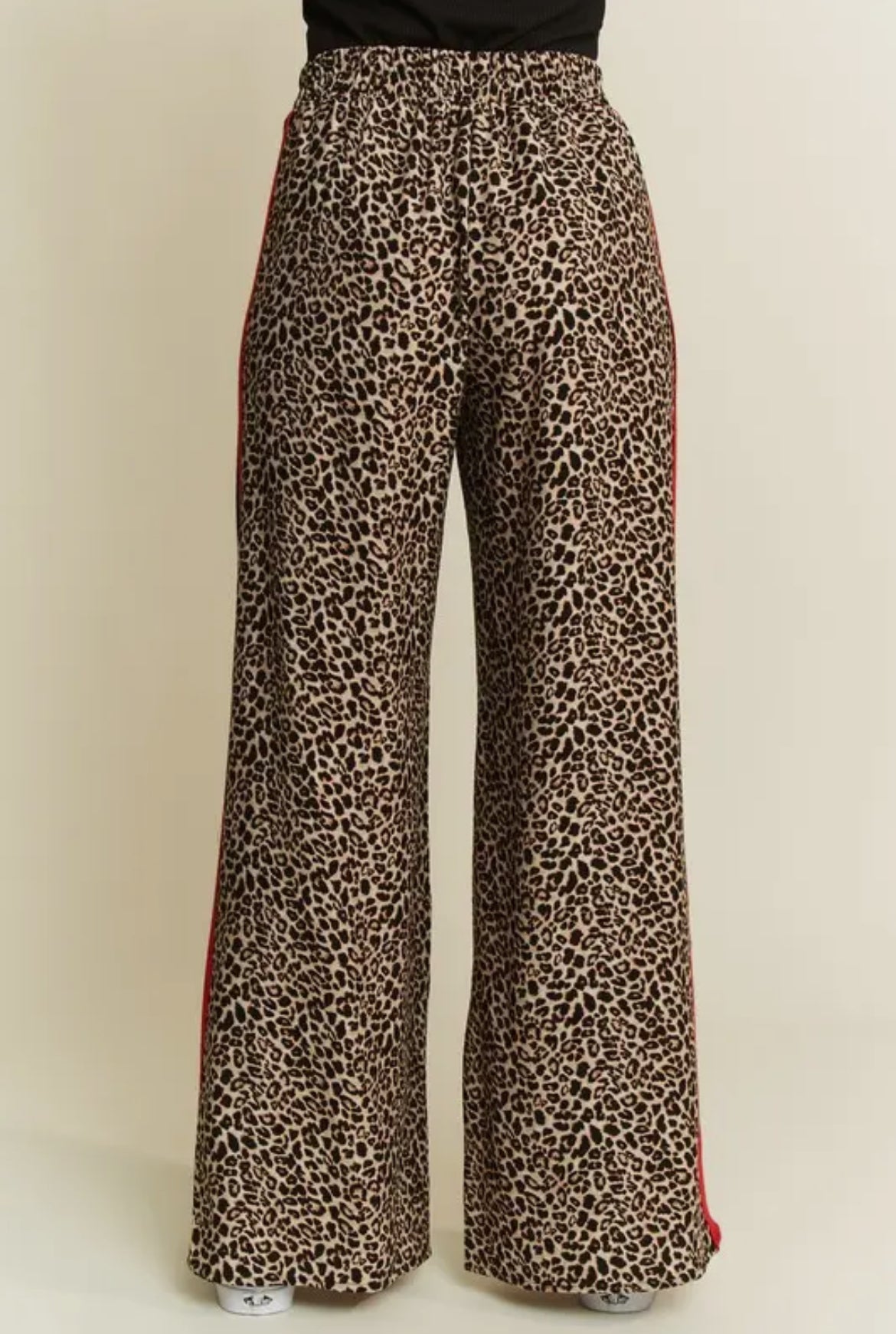 LEOPARD WIDE LEG PANTS