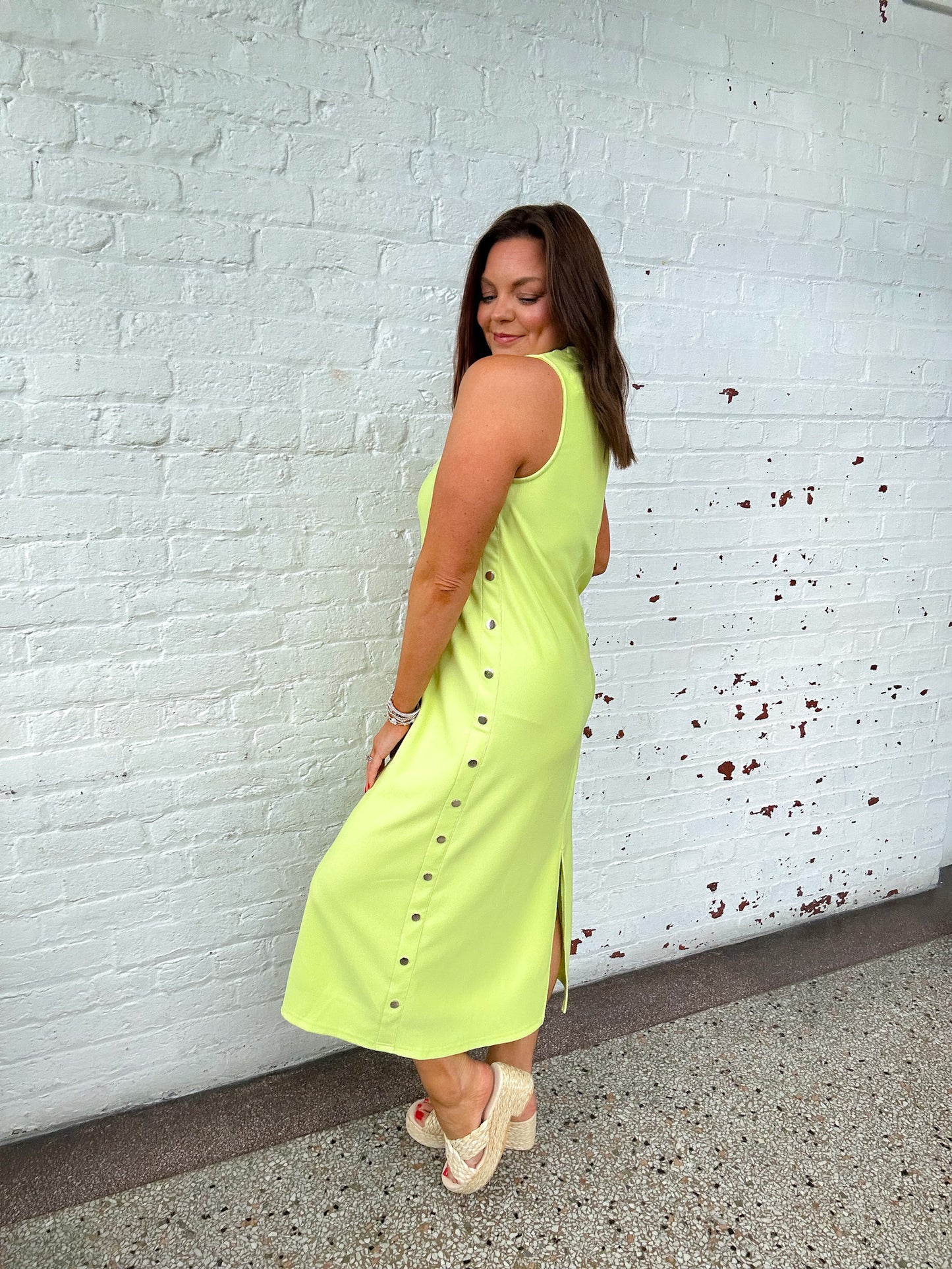 LIMELIGHT RIBBED MIDI DRESS