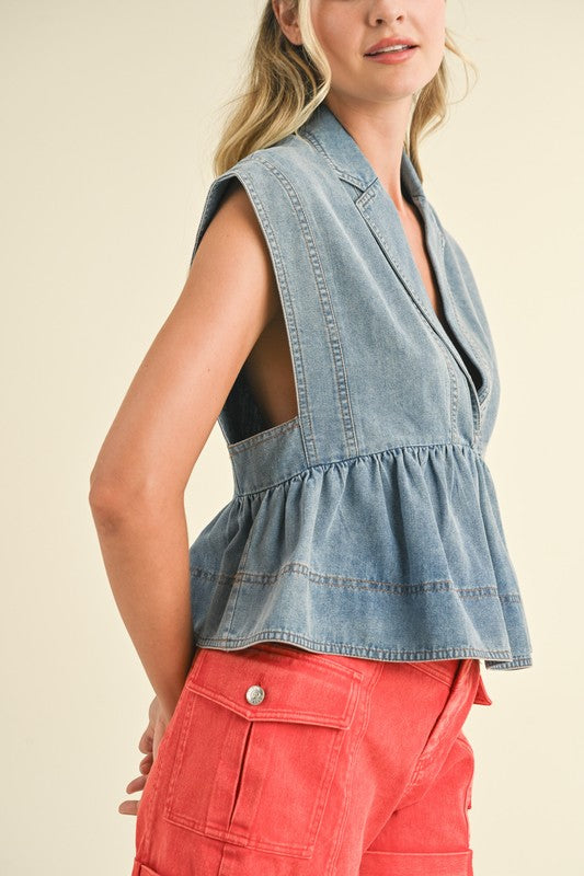 CHARLIE DENIM TOP