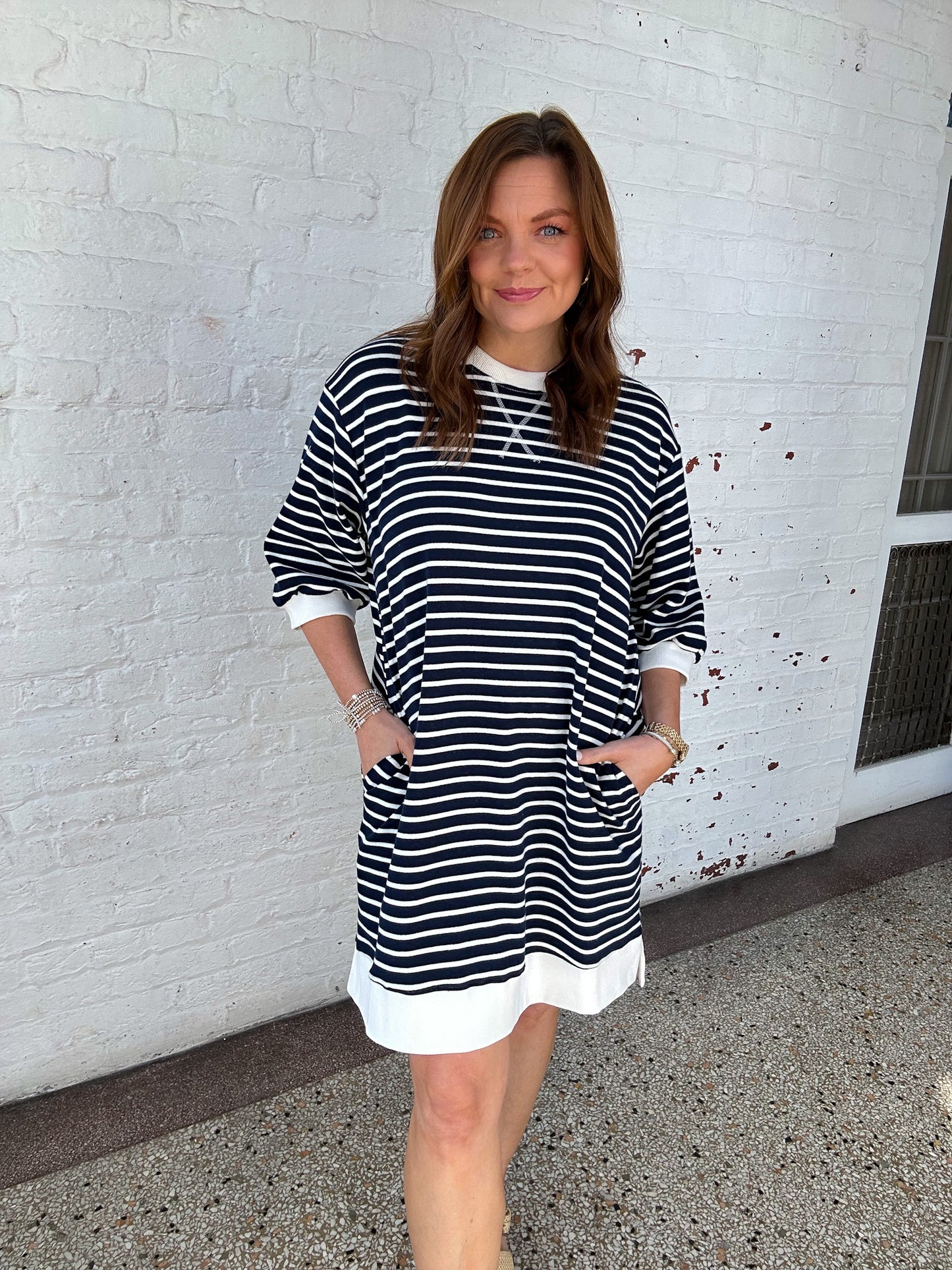 STRIPED MINI DRESS