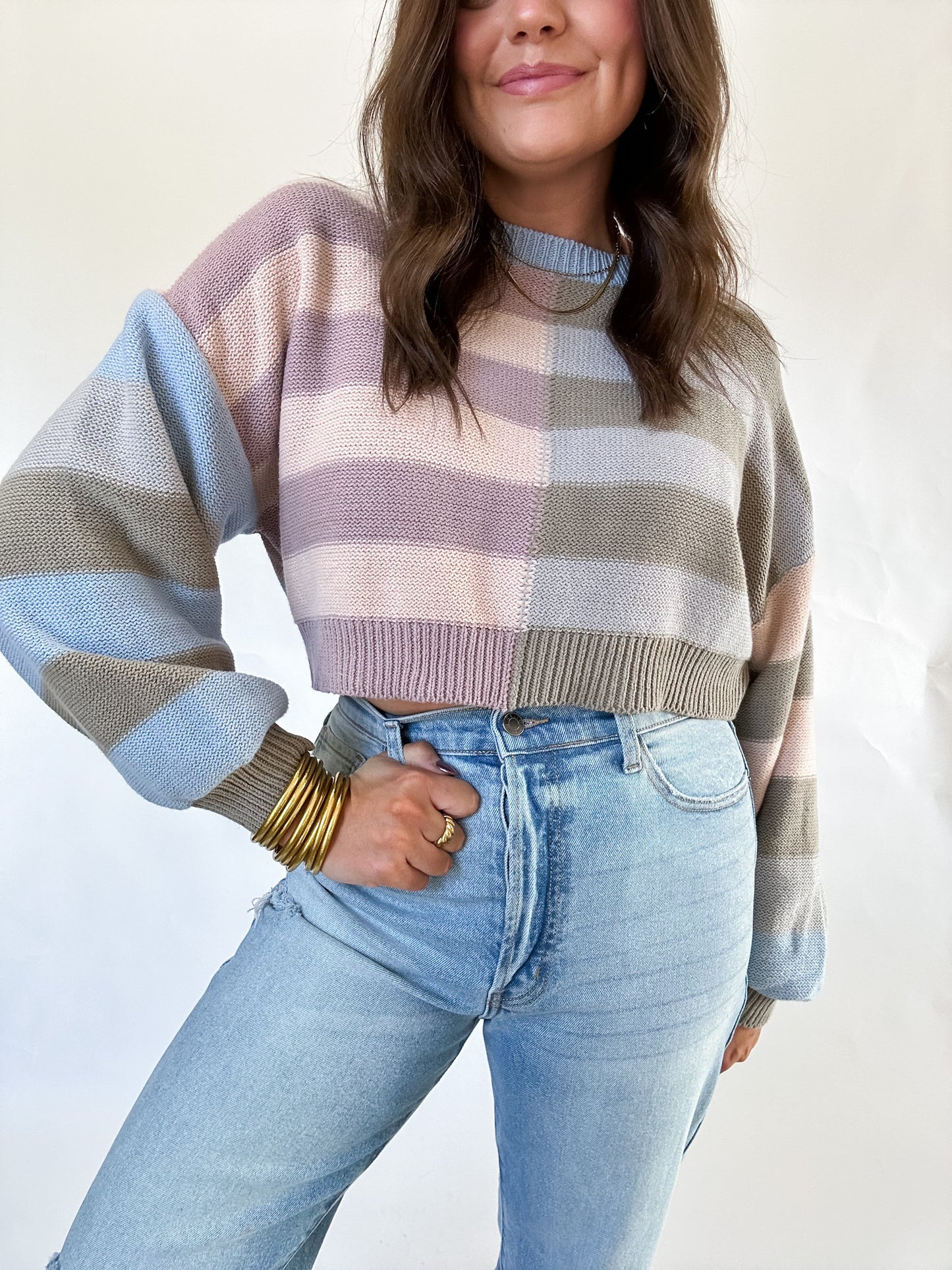 GOOD INTENTIONS CROPPED SWEATER