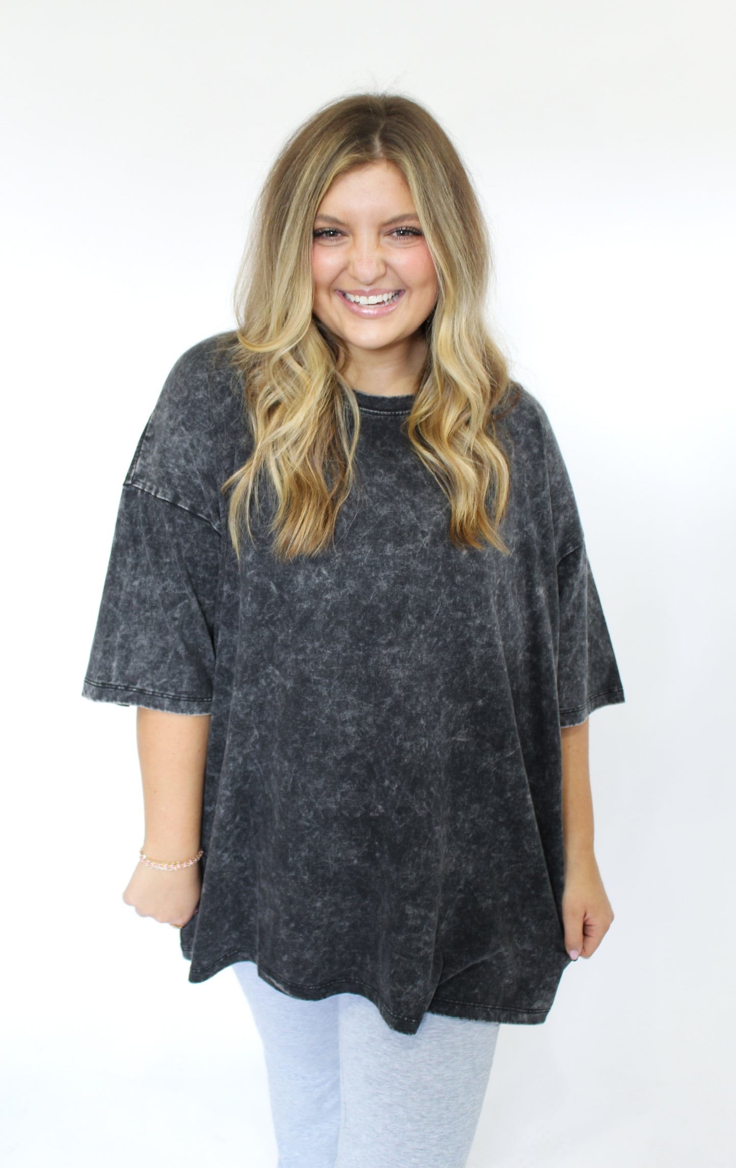 EVERYDAY OVERSIZED TEE - ASH BLACK