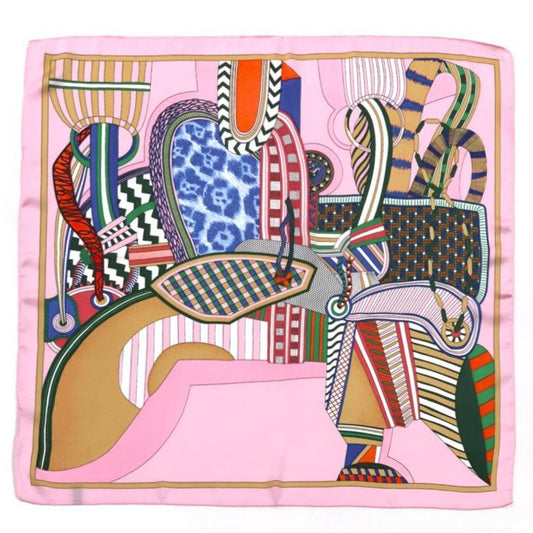 SILKY BANDANA SCARF - PINK