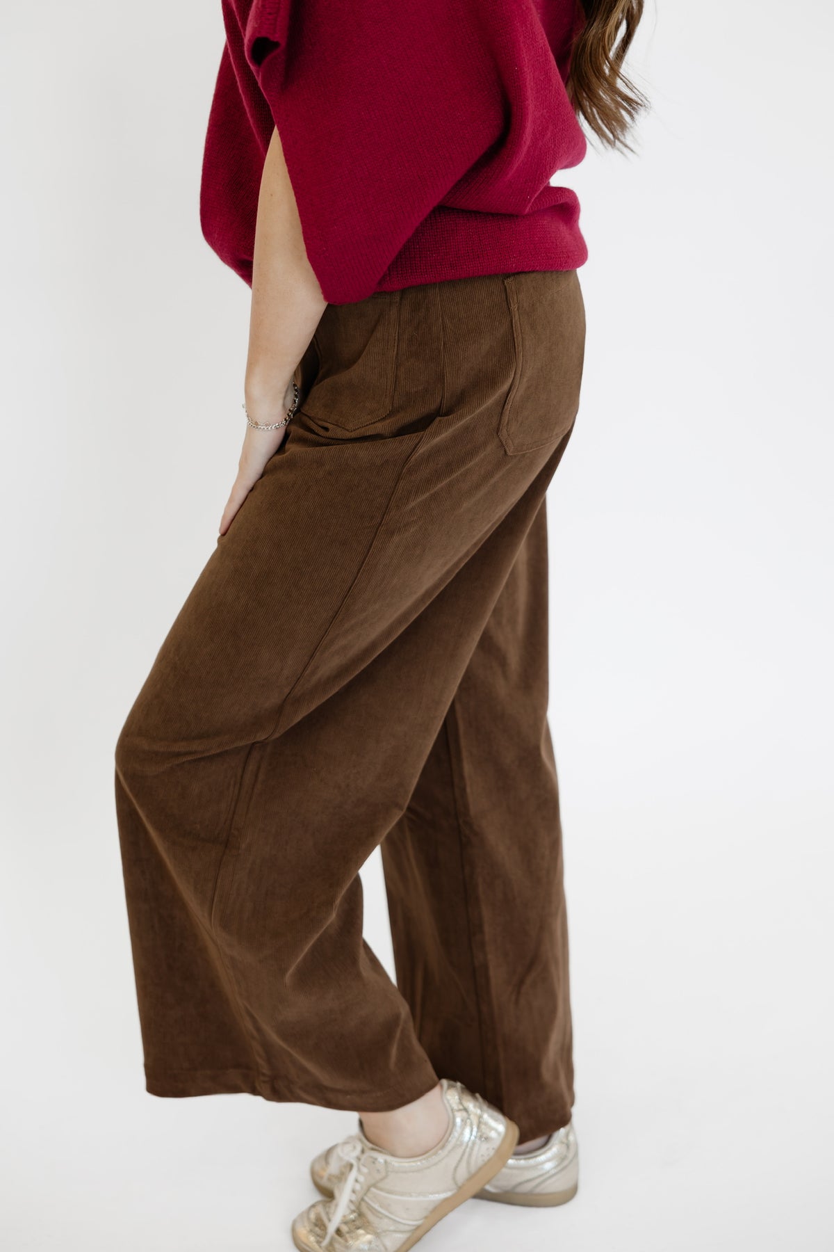 CALLIE CORDUROY PANTS - BROWN