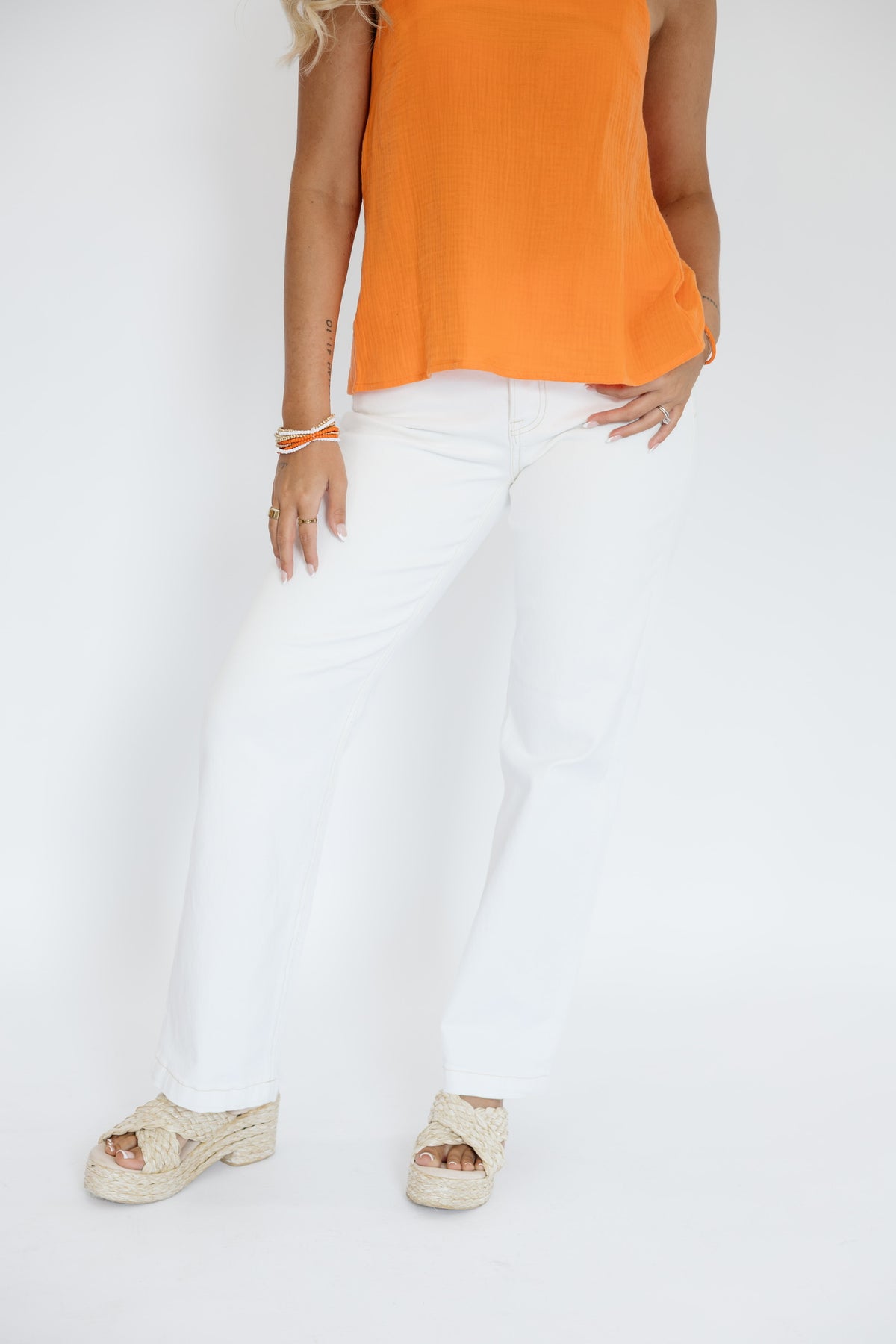 SIMPLY STRAIGHT LEG JEANS - WHITE