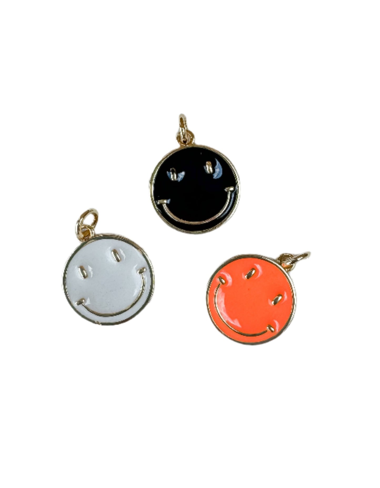 Enamel Happy Face Charms (Large)