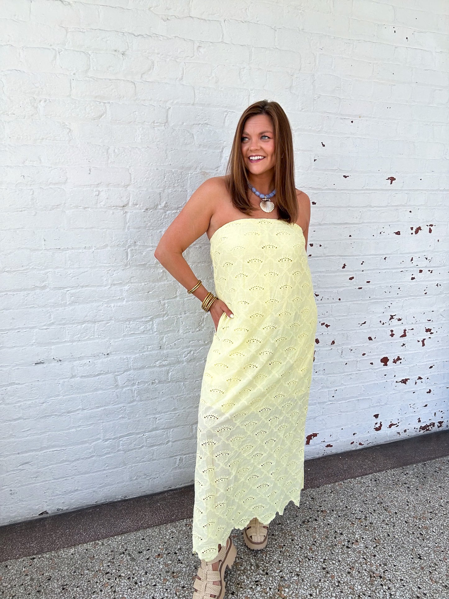 LEMON DROP MIDI DRESS