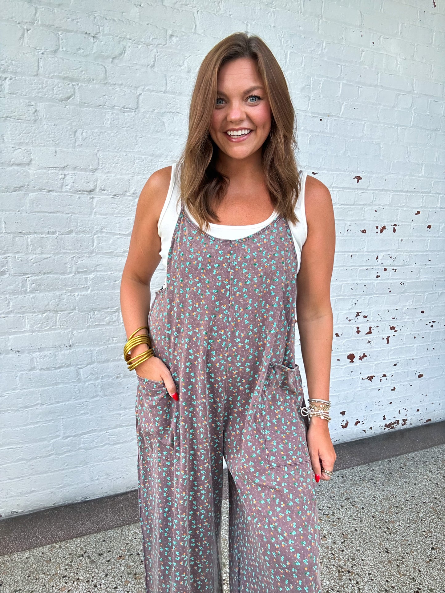 GOOD FEELS FLORAL JUMPSUIT