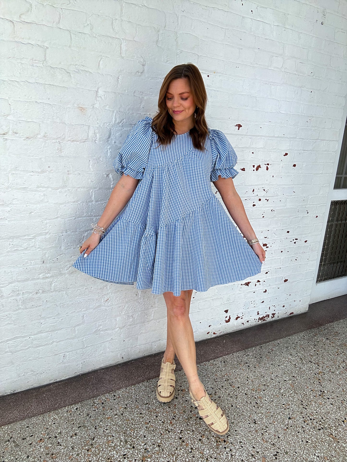 COTTAGE BLUE MINI DRESS