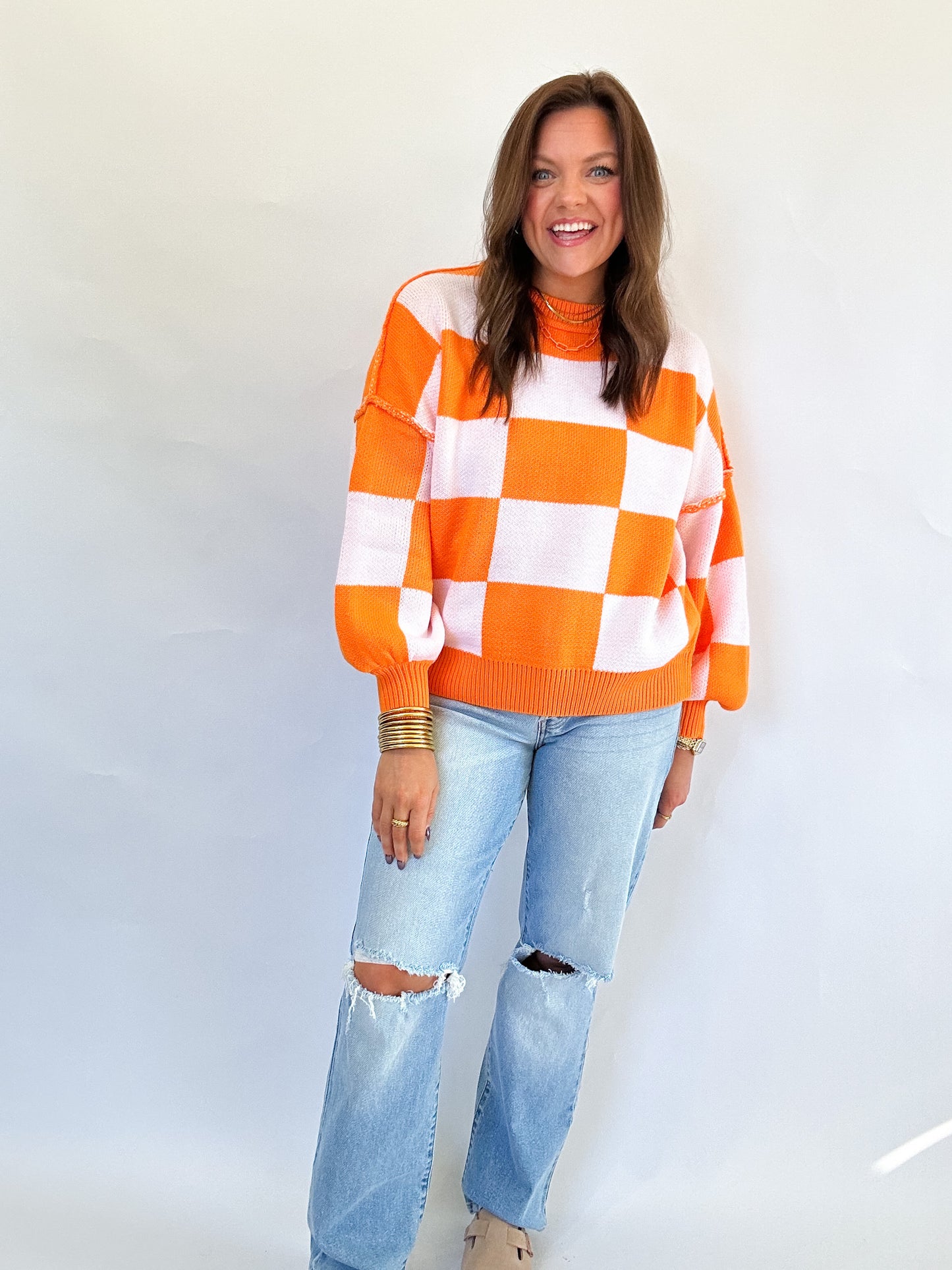 CHECKERBOARD SWEATER