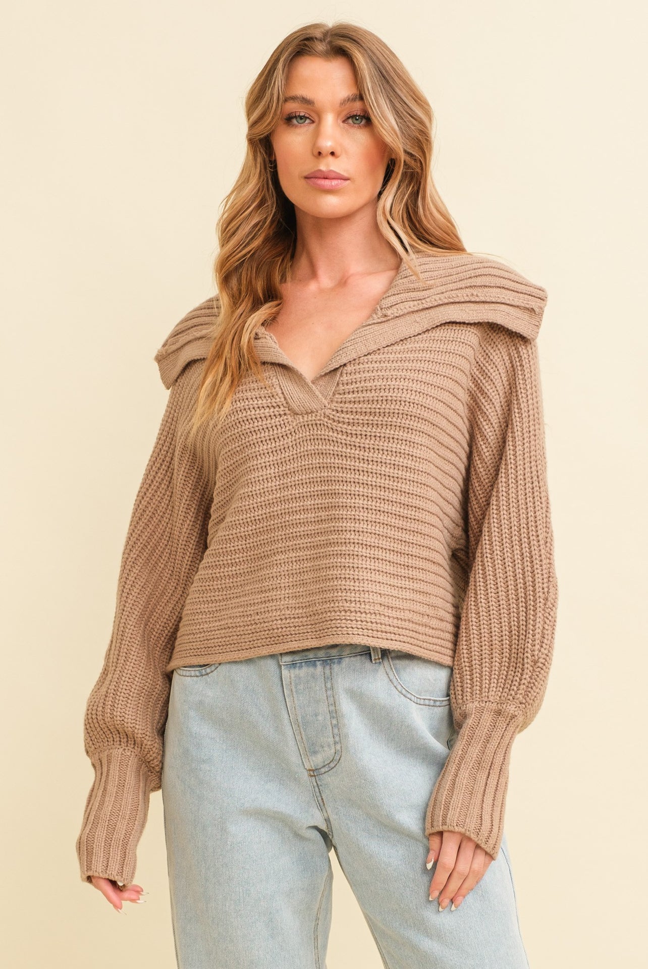 NEUTRAL TONES CROPPED HOODIE