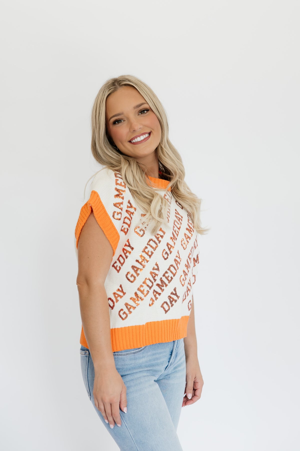 GAMEDAY SEQUIN KNIT TOP