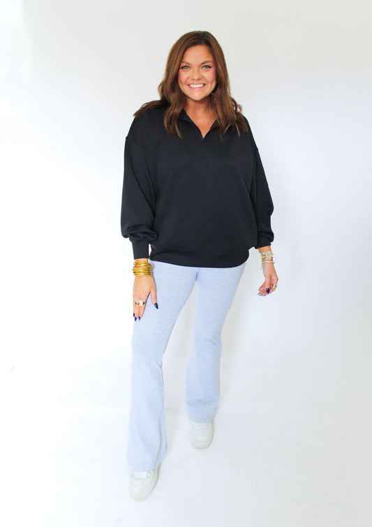 LOUNGE AROUND PULLOVER - BLACK