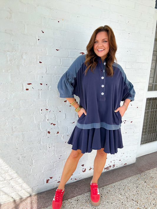 NAVY MINI DRESS