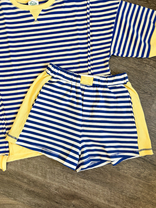 OCEAN BLUES STRIPED SHORTS