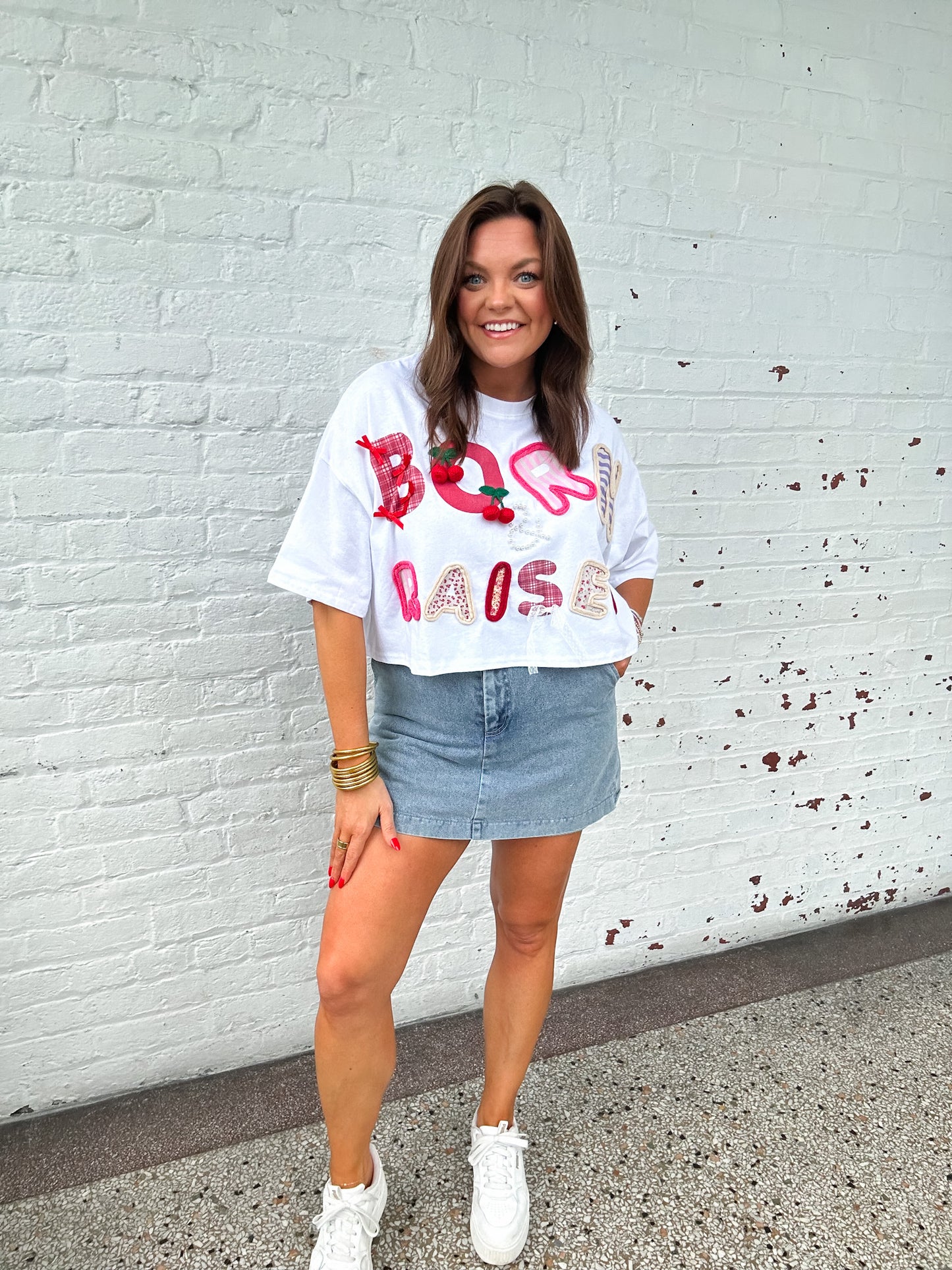 BORN & RAISED CROPPED TEE