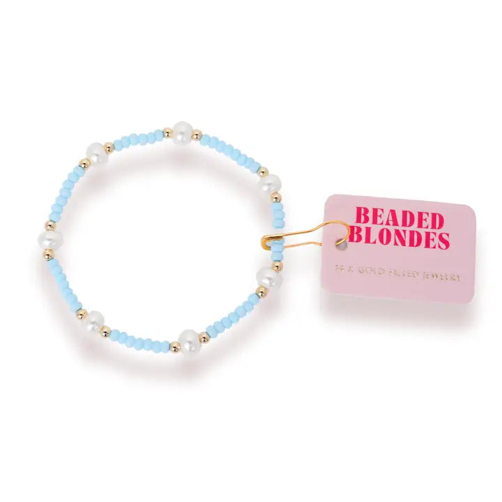 Pastel Blue Pearl Bracelet