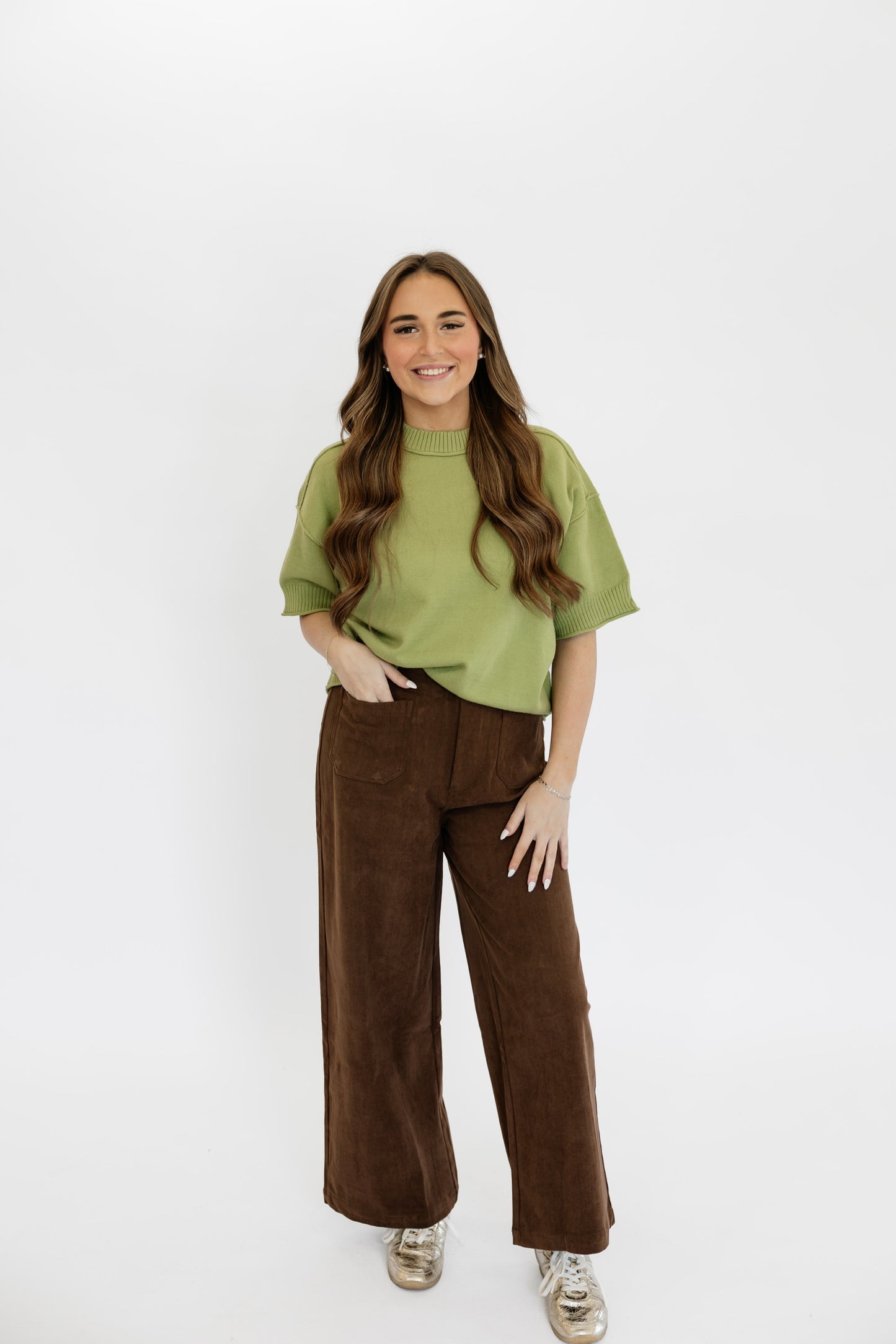 HAPPY DAYS SWEATER TOP - GREEN