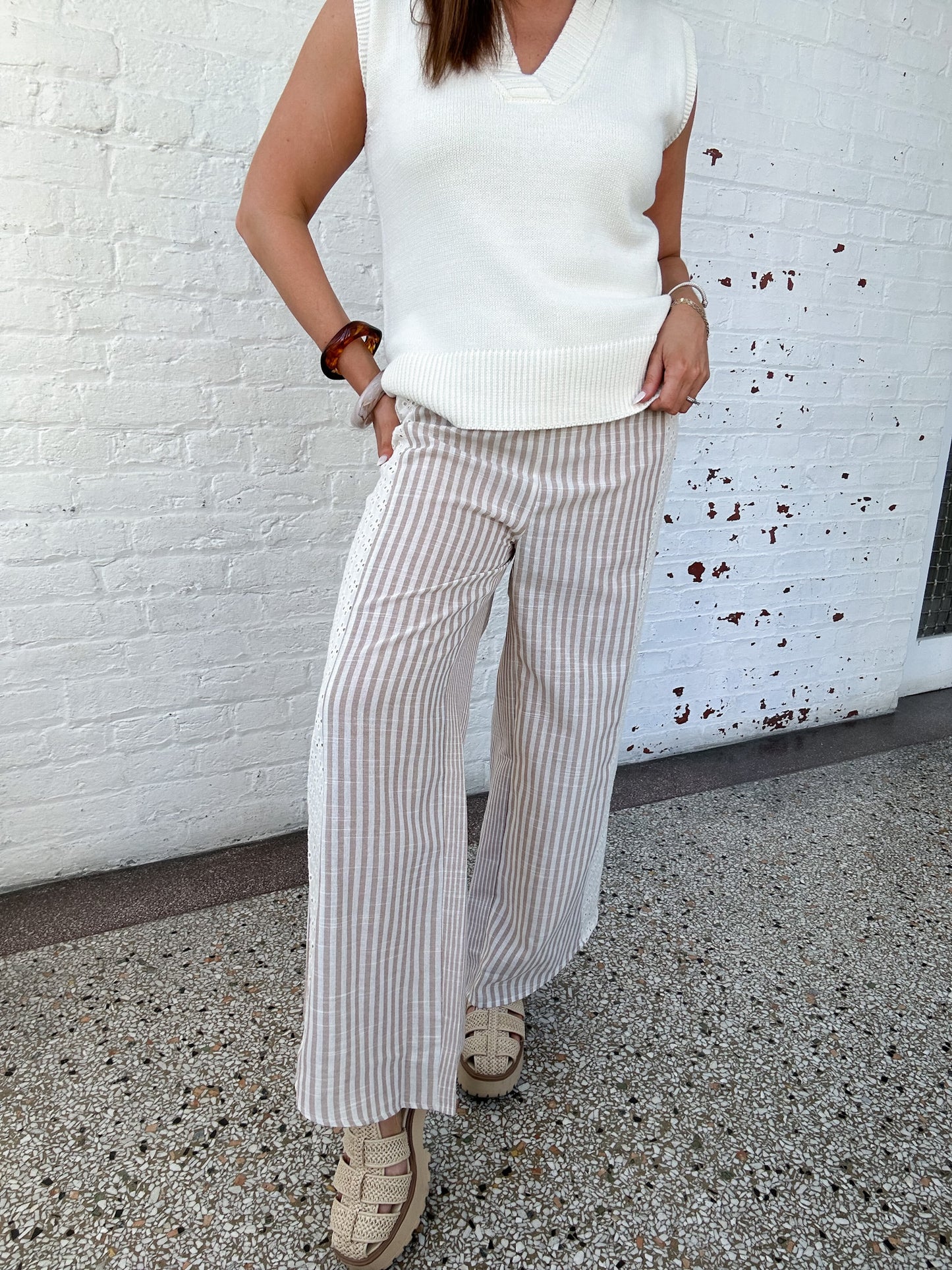 HIGH TIDE EYELET PANTS
