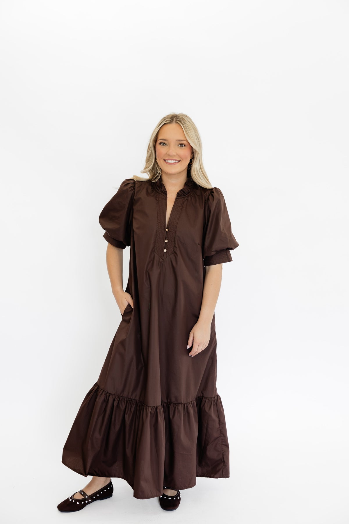 MAE MAXI DRESS - ESPRESSO