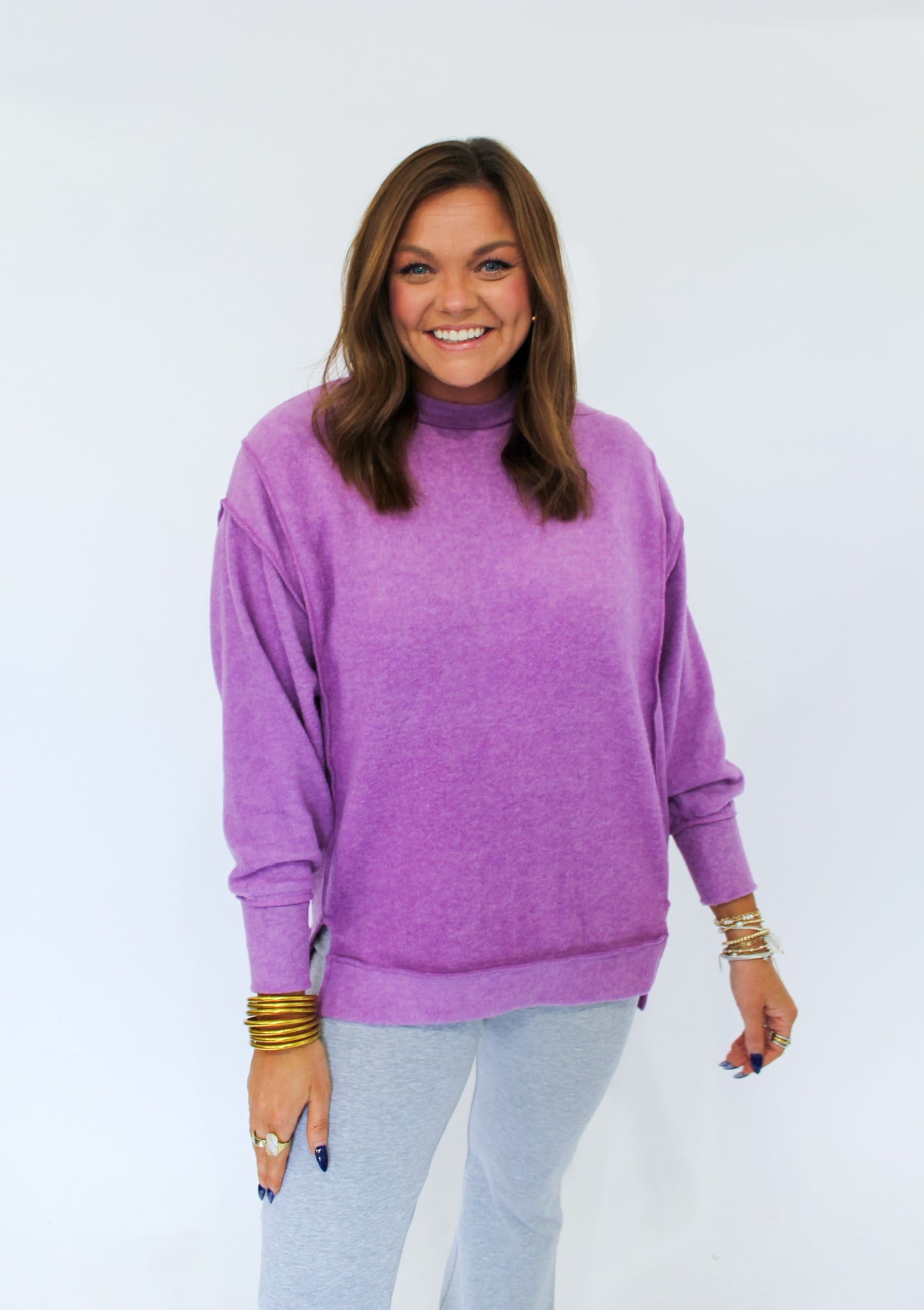 COZY ON PULLOVER - VIOLET