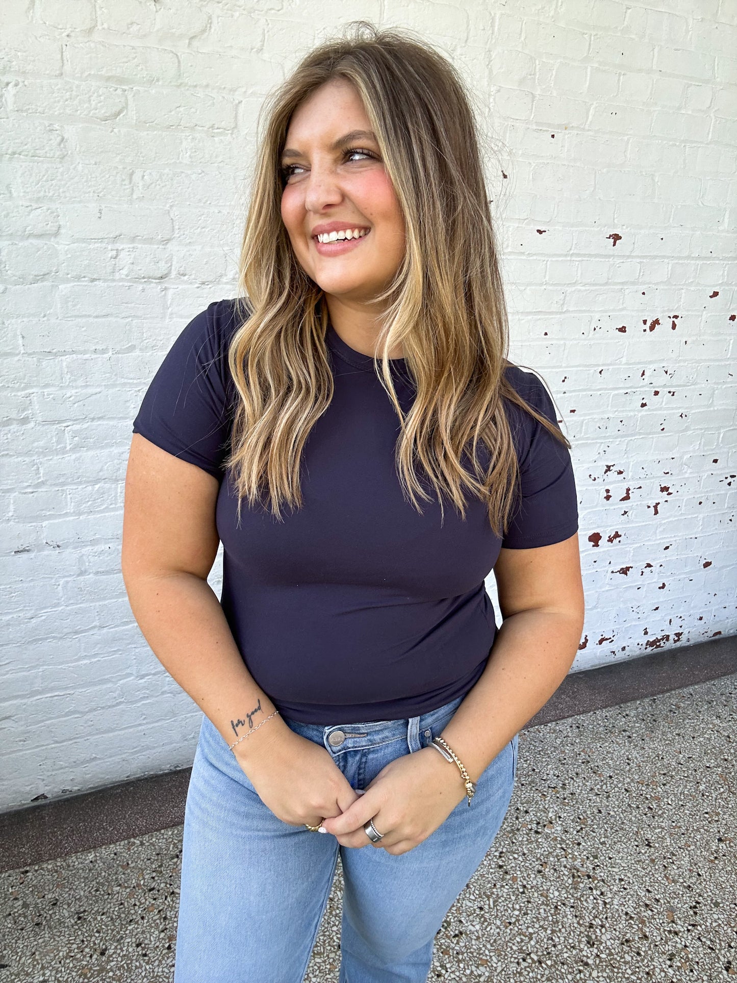 EVERYDAY BASIC TEE - NAVY