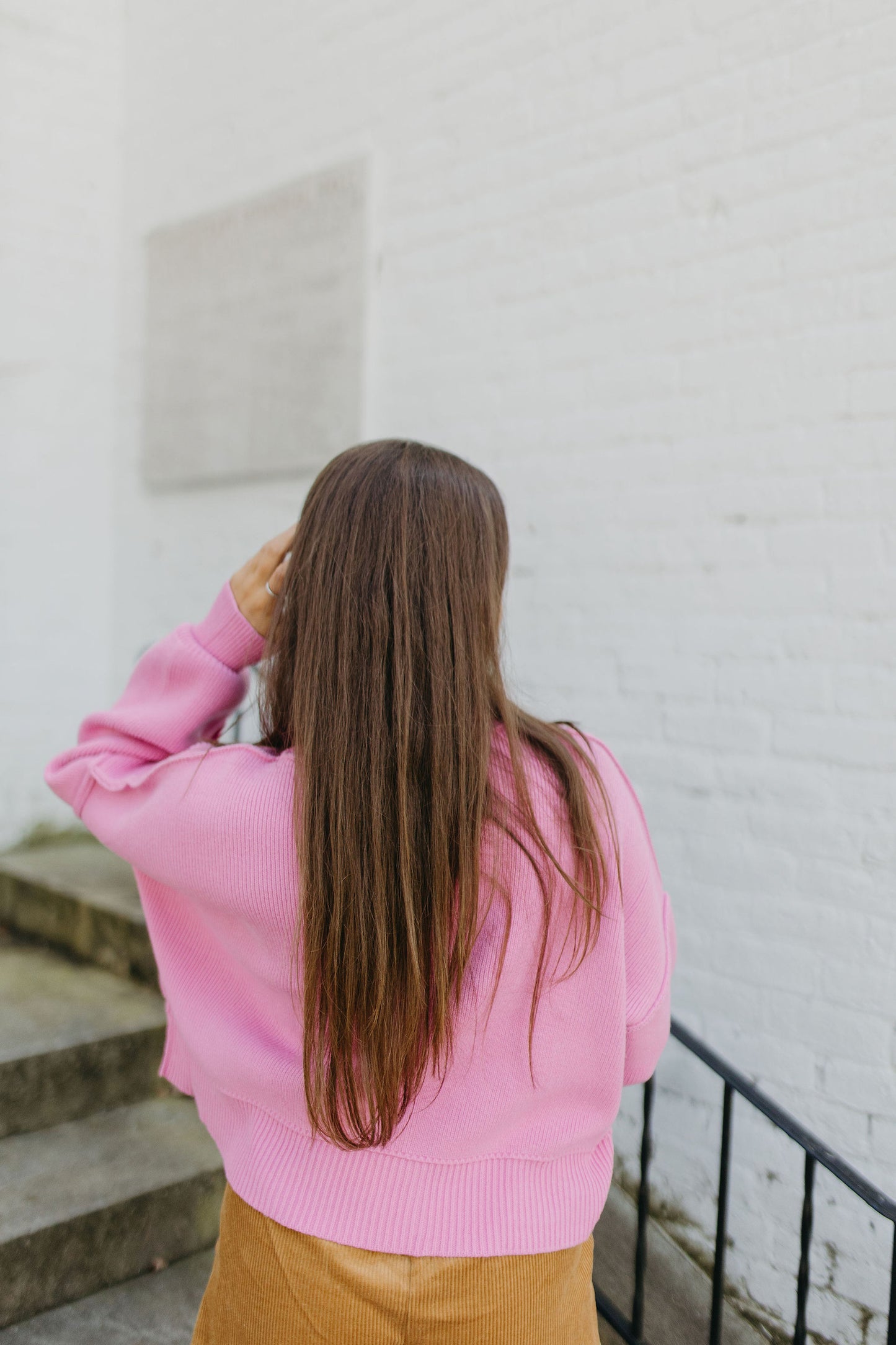 STREET STYLE CROPPED SWEATER, CANDY PINK