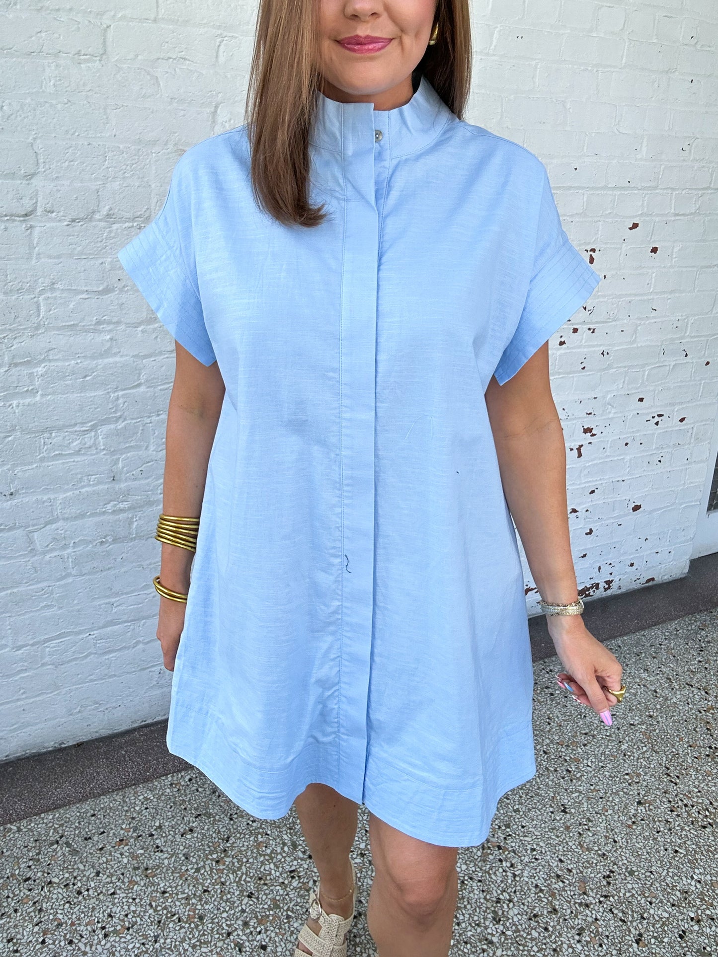 POWDER SKY MINI DRESS