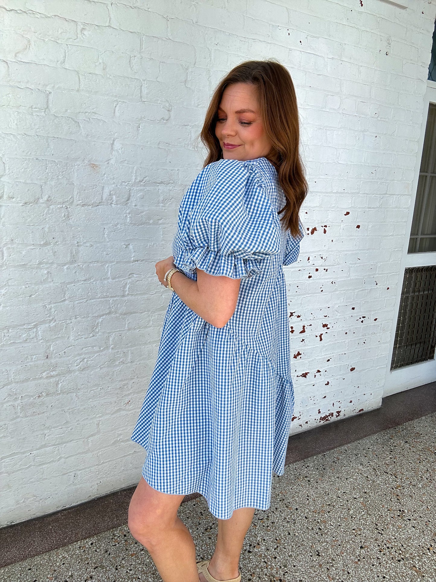 COTTAGE BLUE MINI DRESS