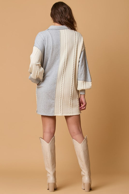 CABLE KNIT DRESS