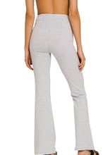 Load image into Gallery viewer, HEATHER GREY YOGA FLARE LEGGINGS
