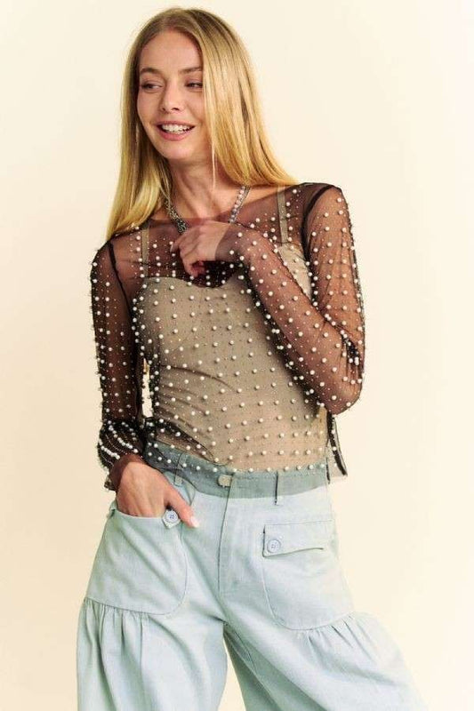 PEARL MESH TOP