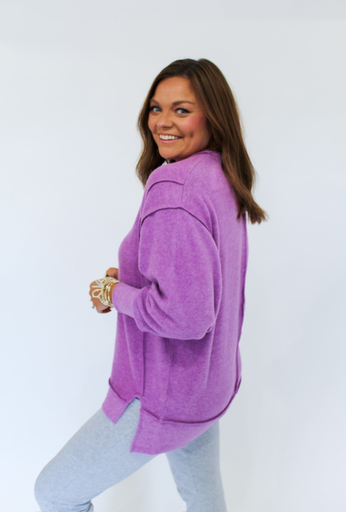COZY ON PULLOVER - VIOLET