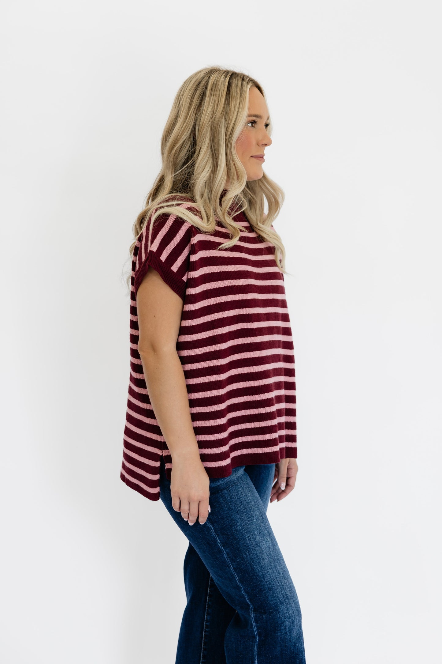 SLOW DAYS SWEATER TOP - MAROON