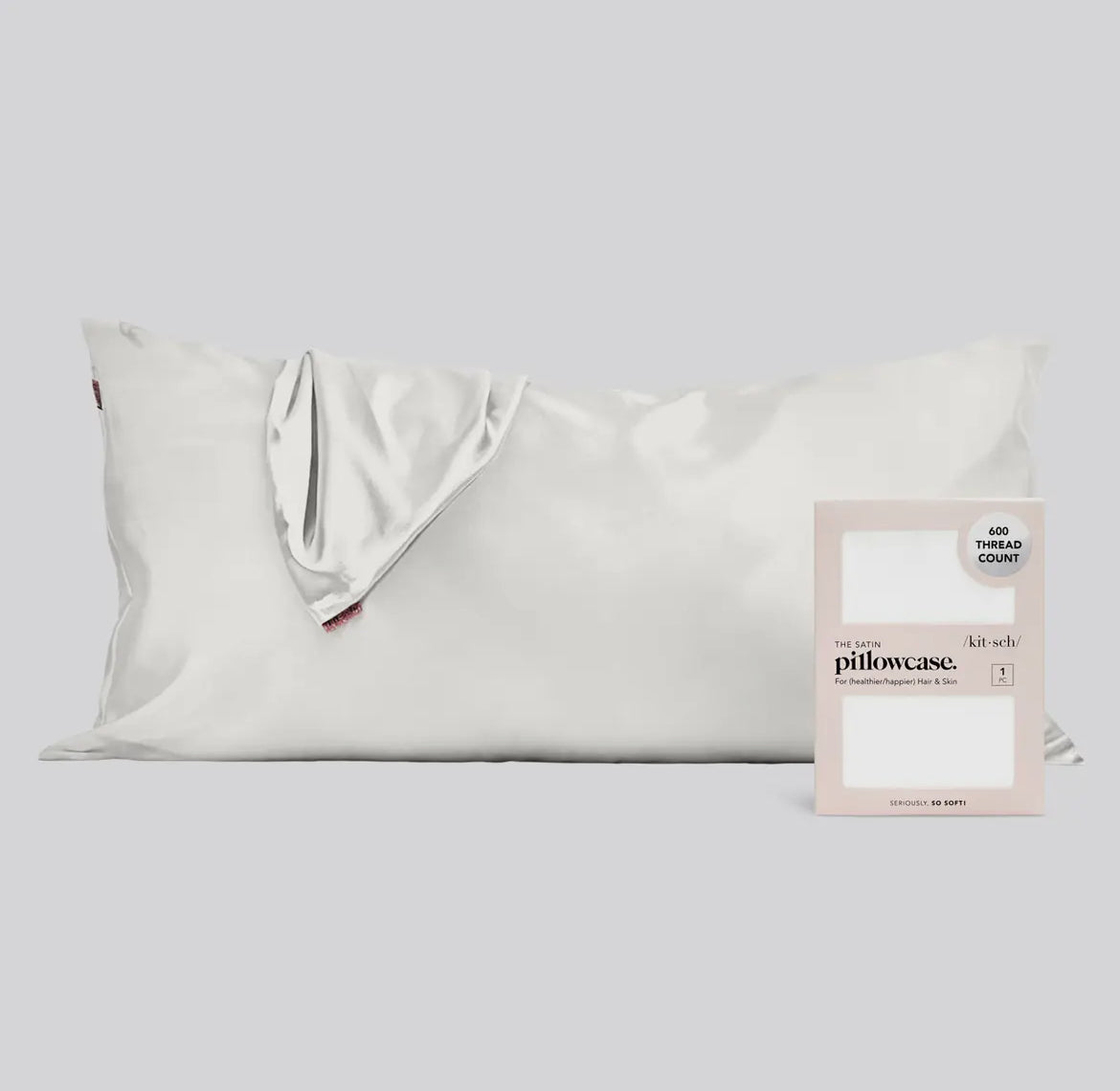SATIN PILLOWCASE - IVORY - KING