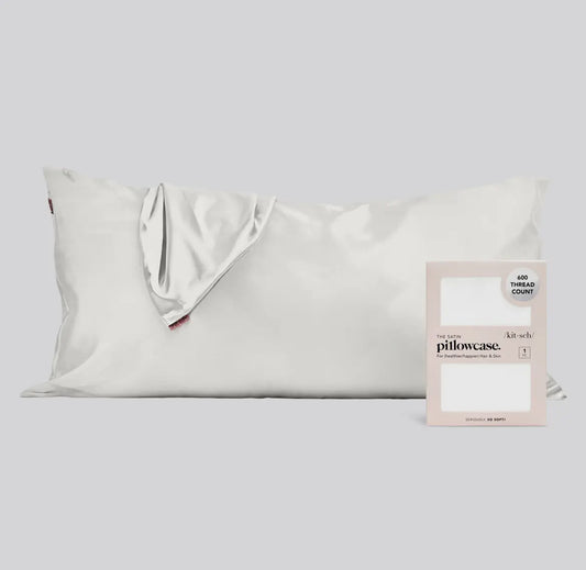 SATIN PILLOWCASE - IVORY - KING