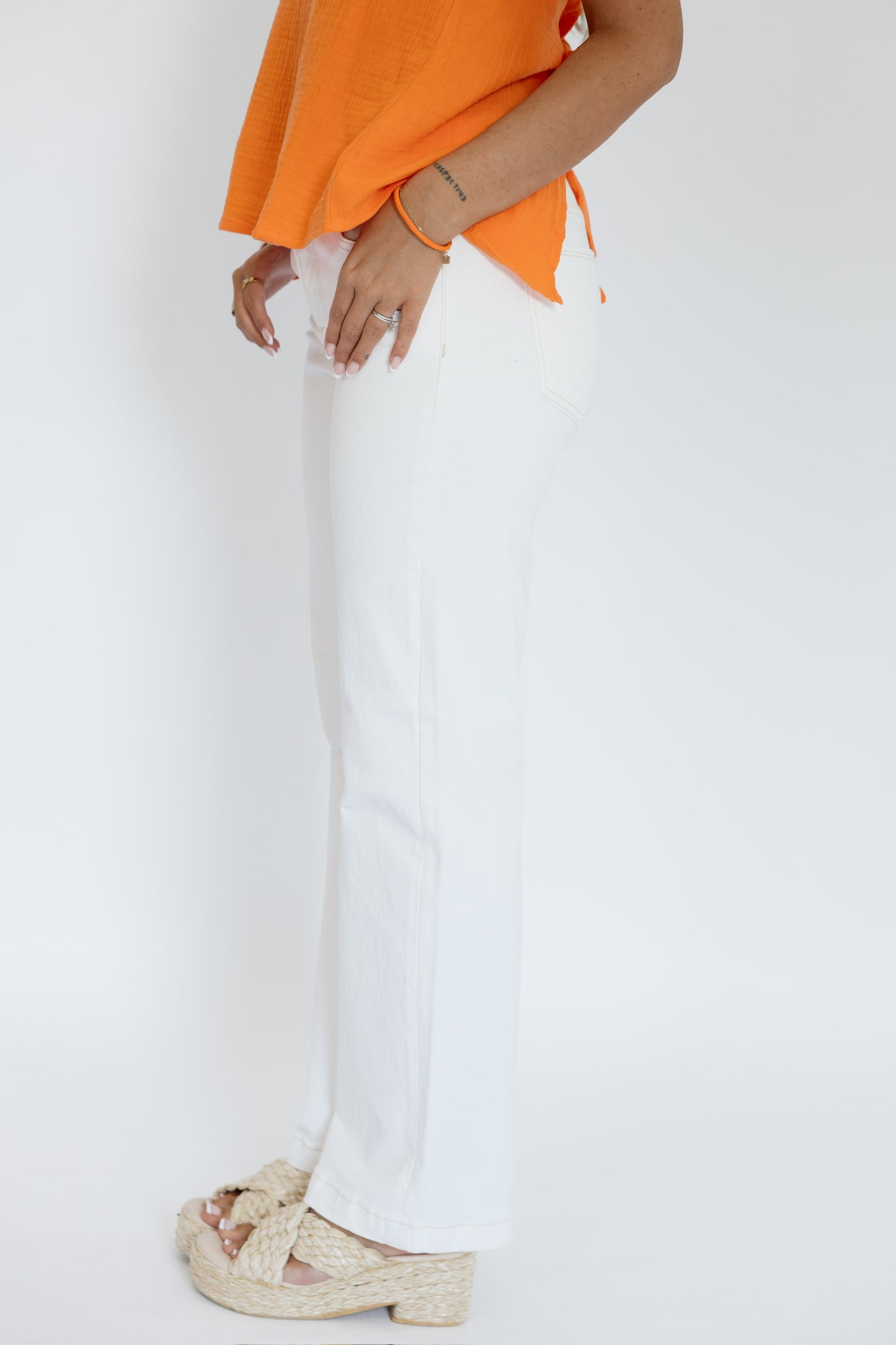 SIMPLY STRAIGHT LEG JEANS - WHITE