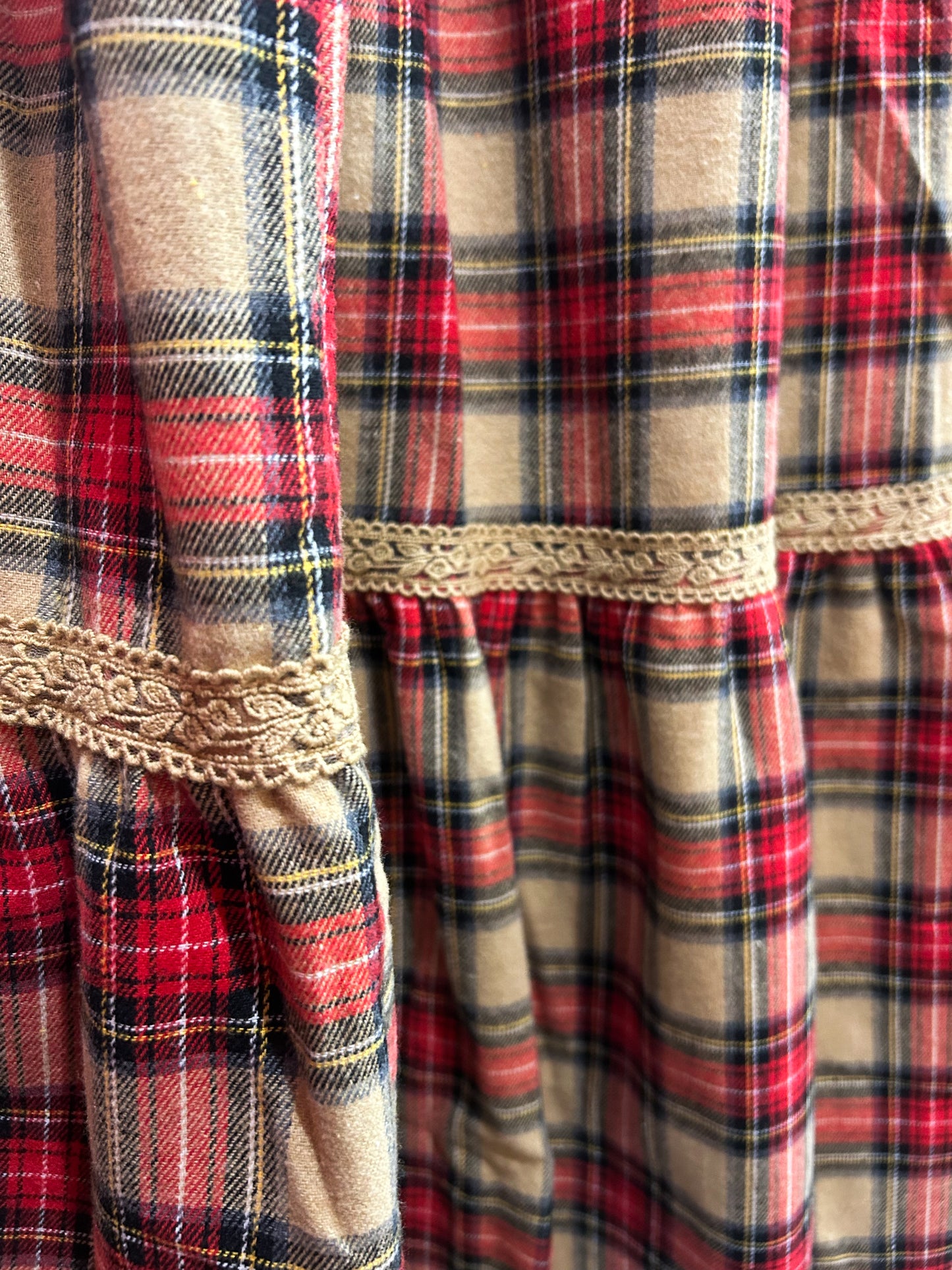 VINTAGE PLAID MAXI SKIRT