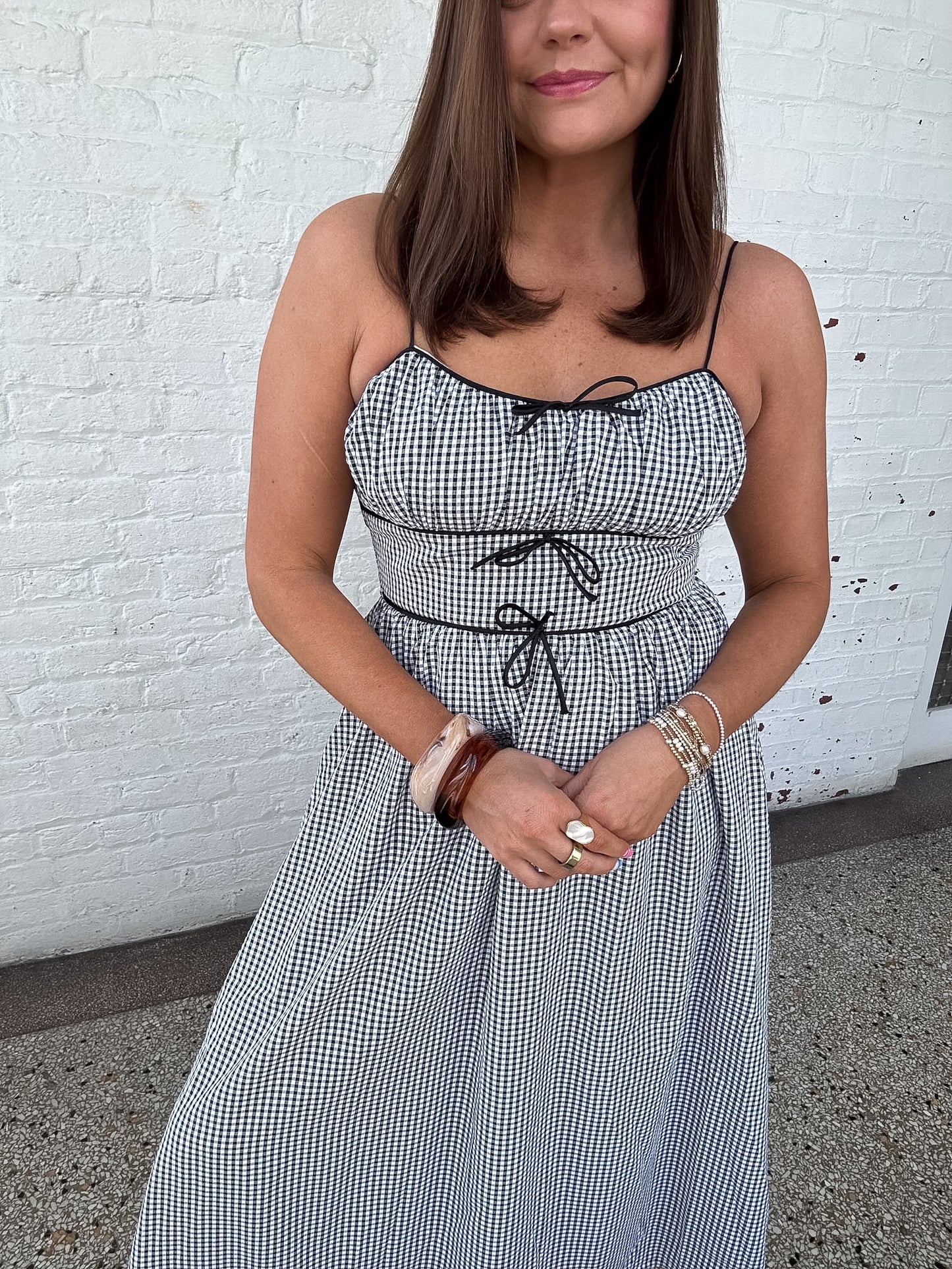 IN CHECK MAXI DRESS