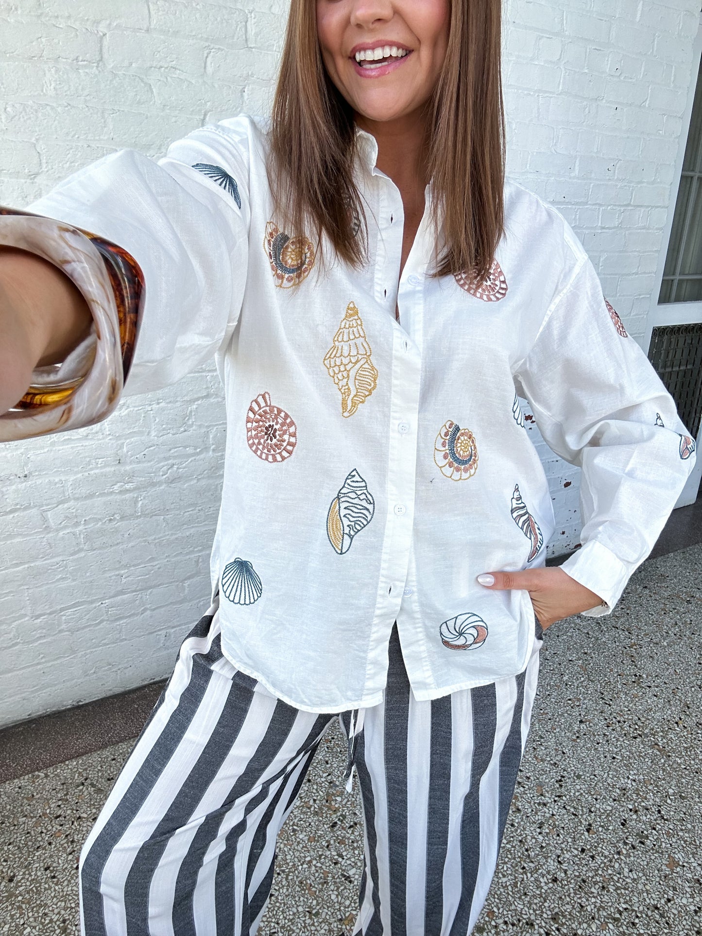 SALTY AIR LINEN TOP