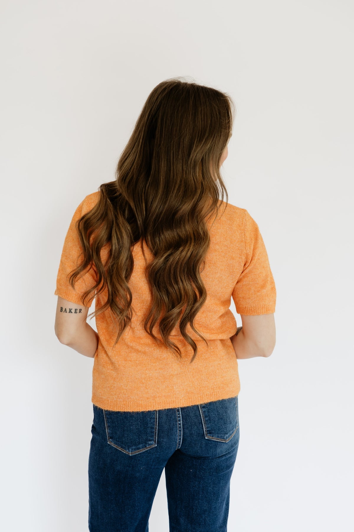 BIG ORANGE CARDIGAN SWEATER