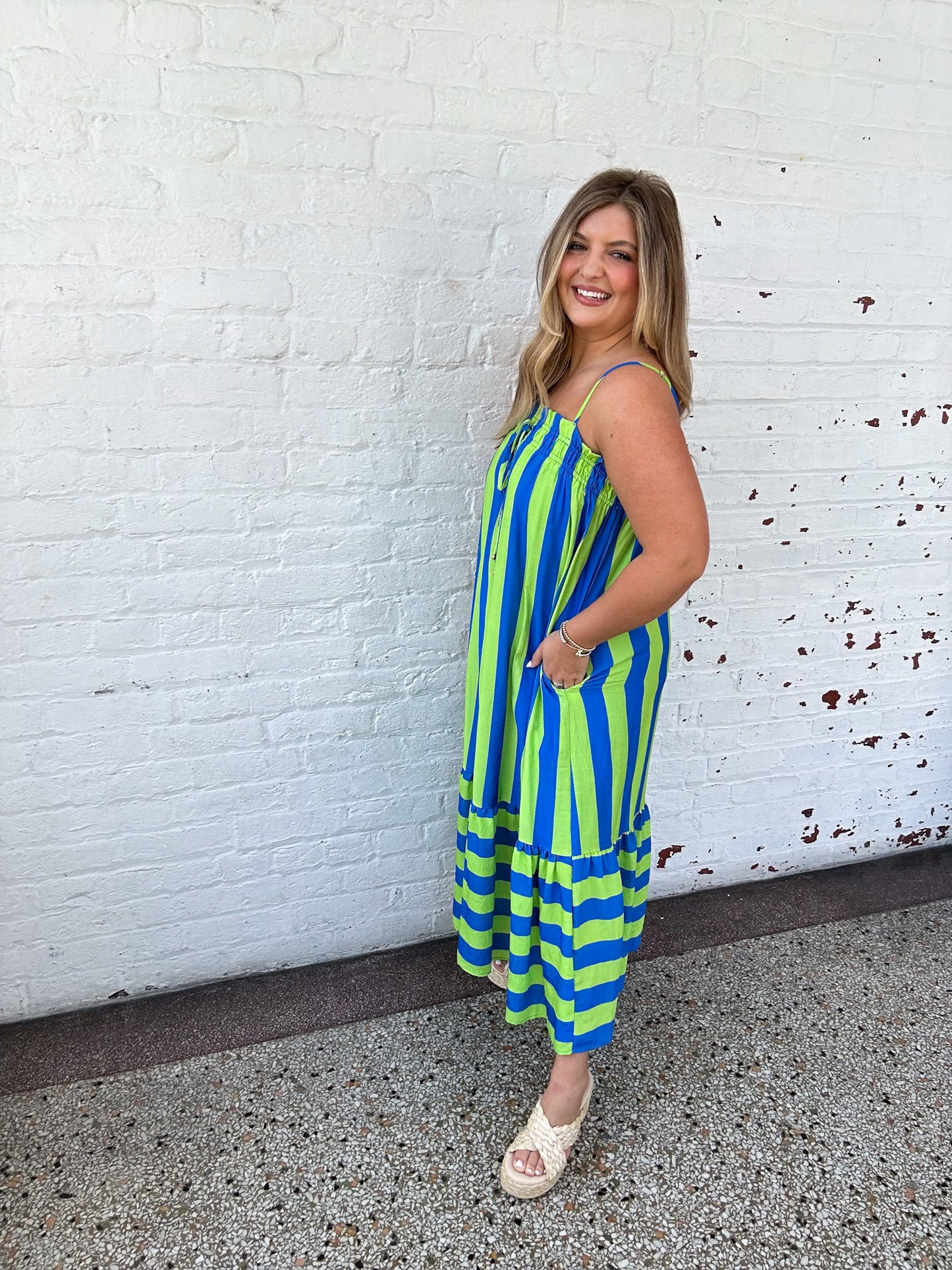 OCEAN SPRITZ MIDI DRESS