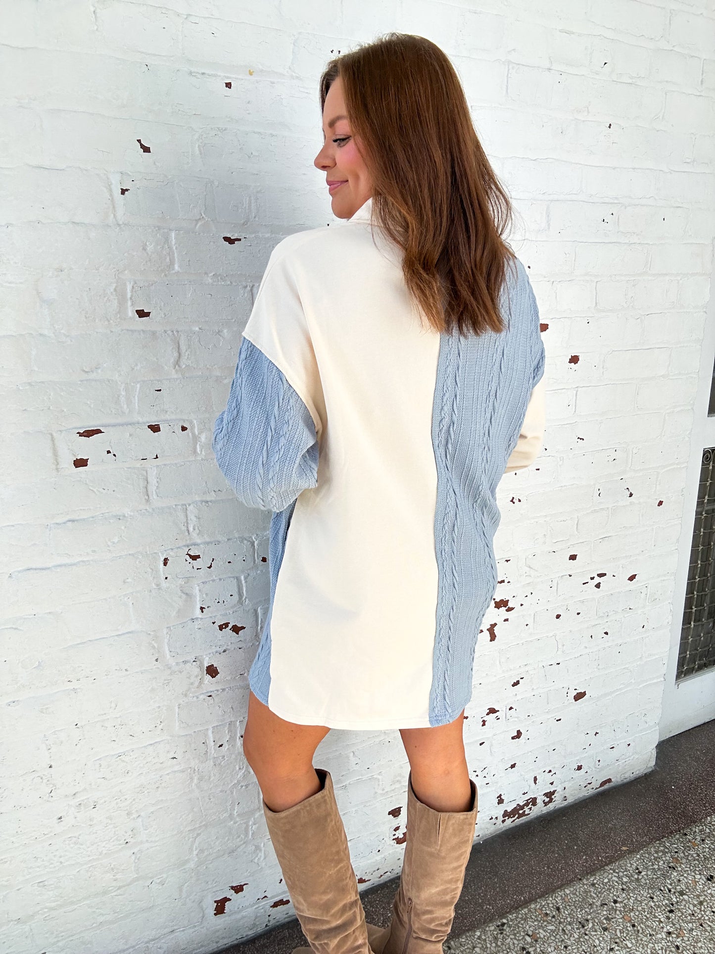 SWEATER SKY MINI DRESS
