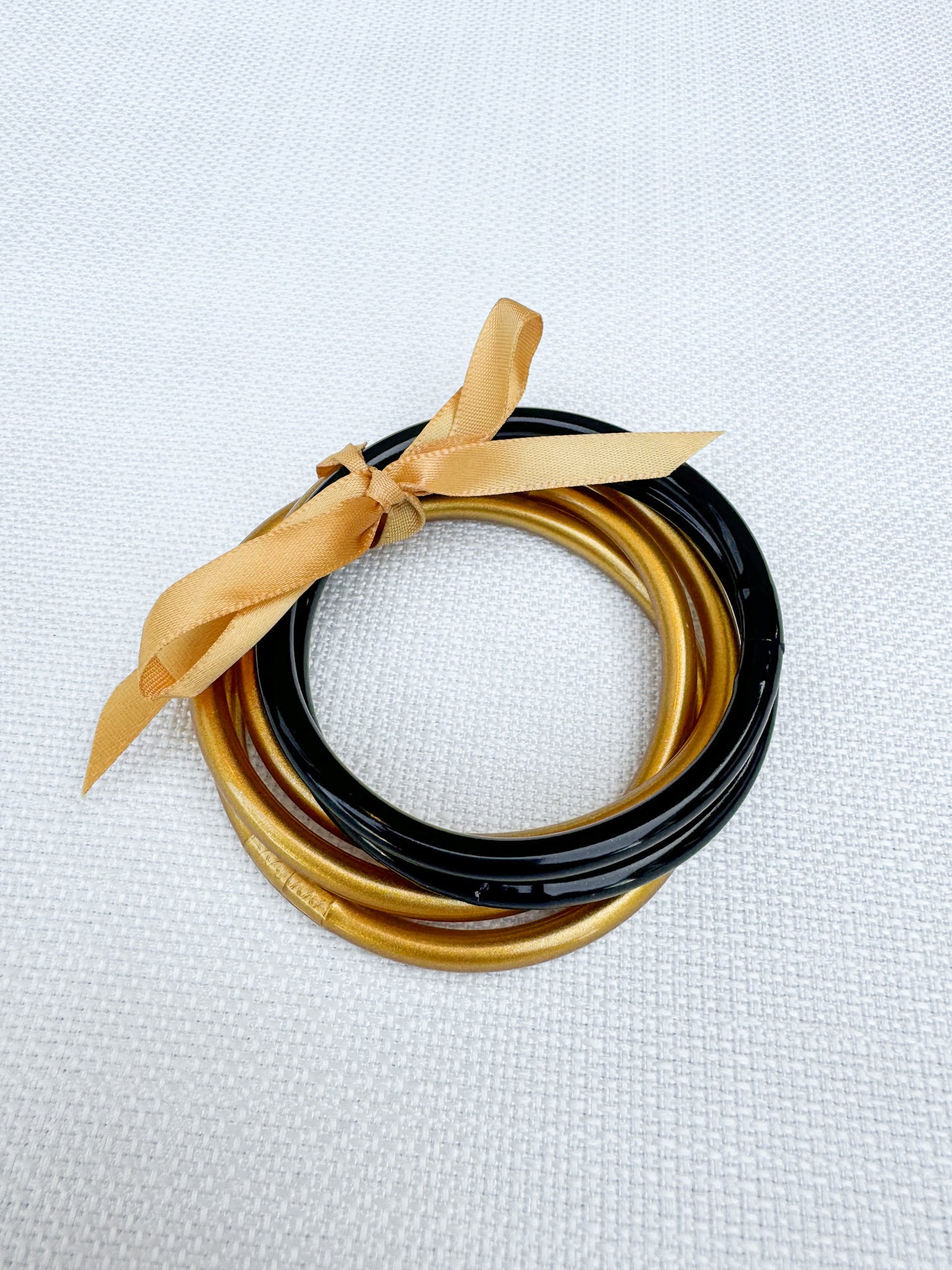 GOLD & BLACK JELLY BANGLES