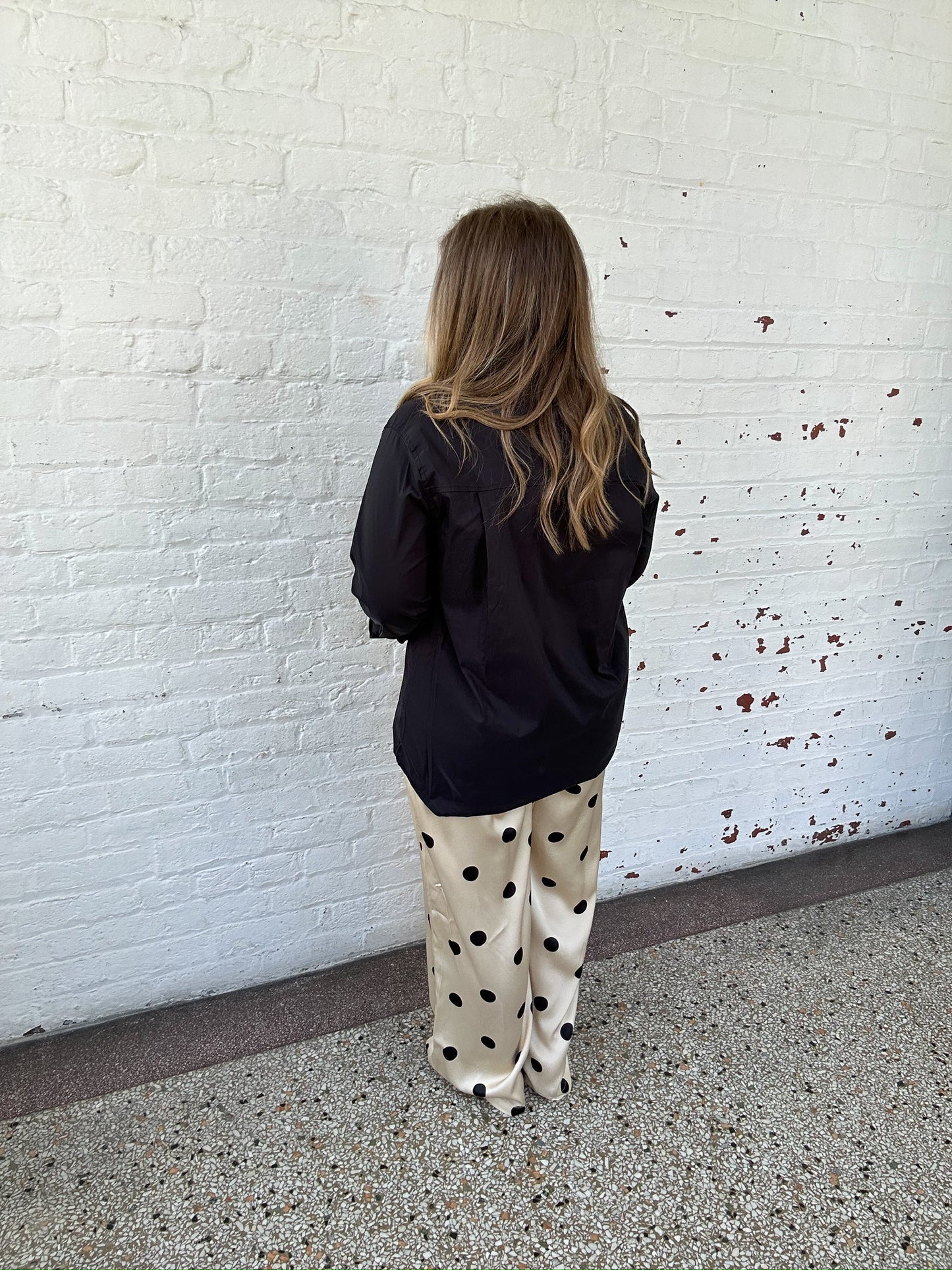 POLKA DOT SATIN TROUSER PANTS